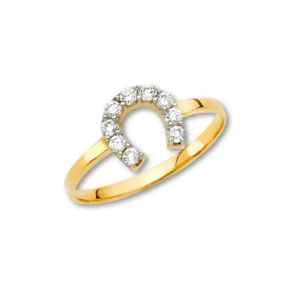 14k solid Gold Horseshoe Ring | Real Gold By Tehrani Jewelry